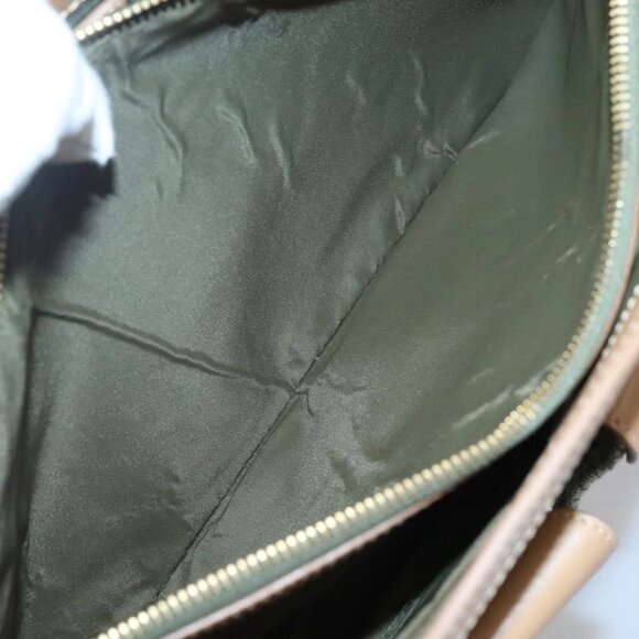 Christian Dior Trotter Canvas Hand Bag Khaki Gold Auth 123689 - Picture 10 of 16